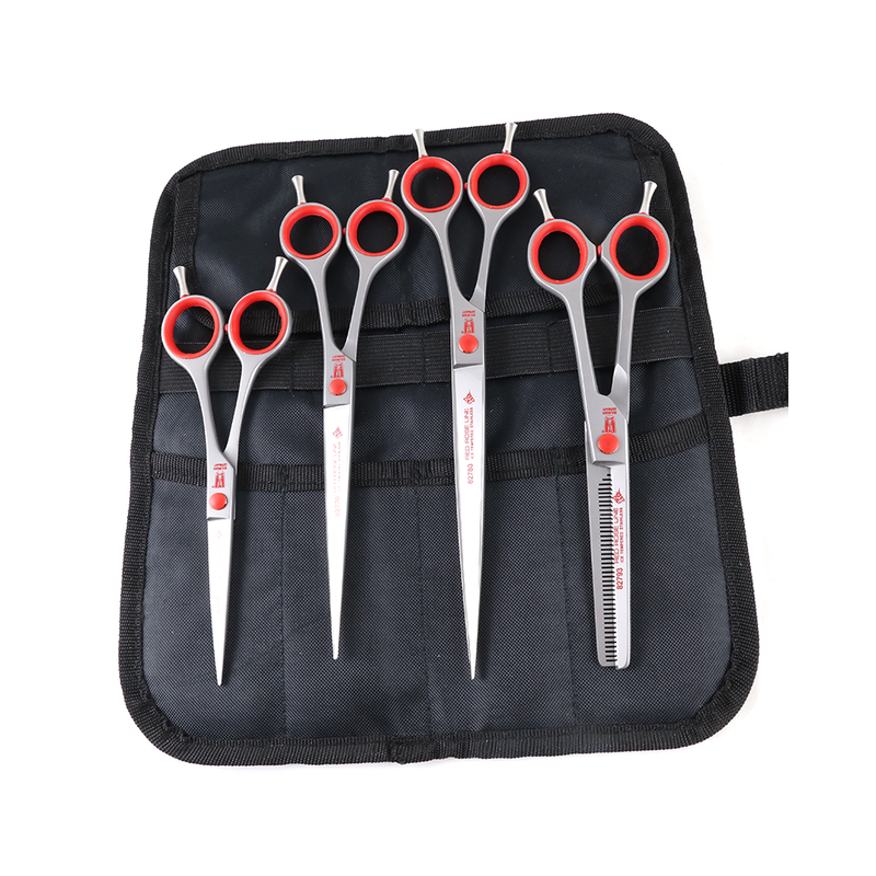 Roseline 4 Piece Scissor Set - Red