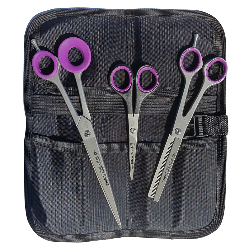 Roseline 3 Piece Scissor Set with Wrap Case