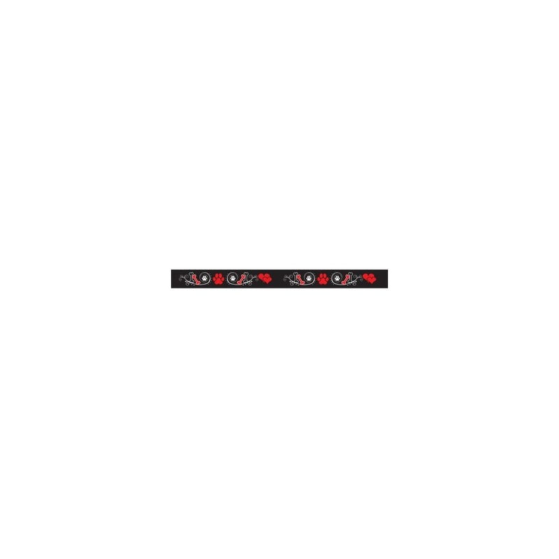 Show Tech Grooming Noose with Paw Print-Black
