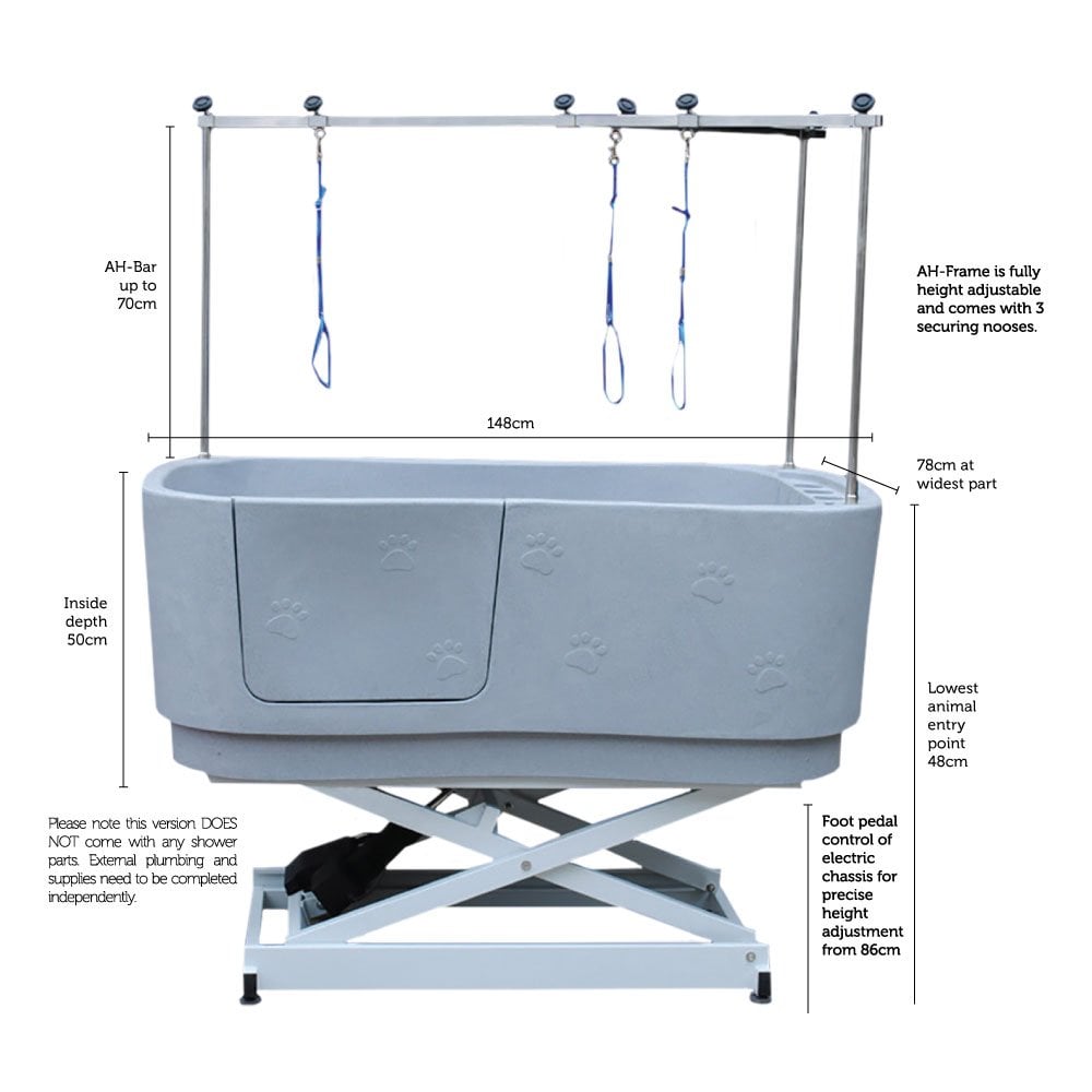 Groomers Neptune Electric Bath - Grey