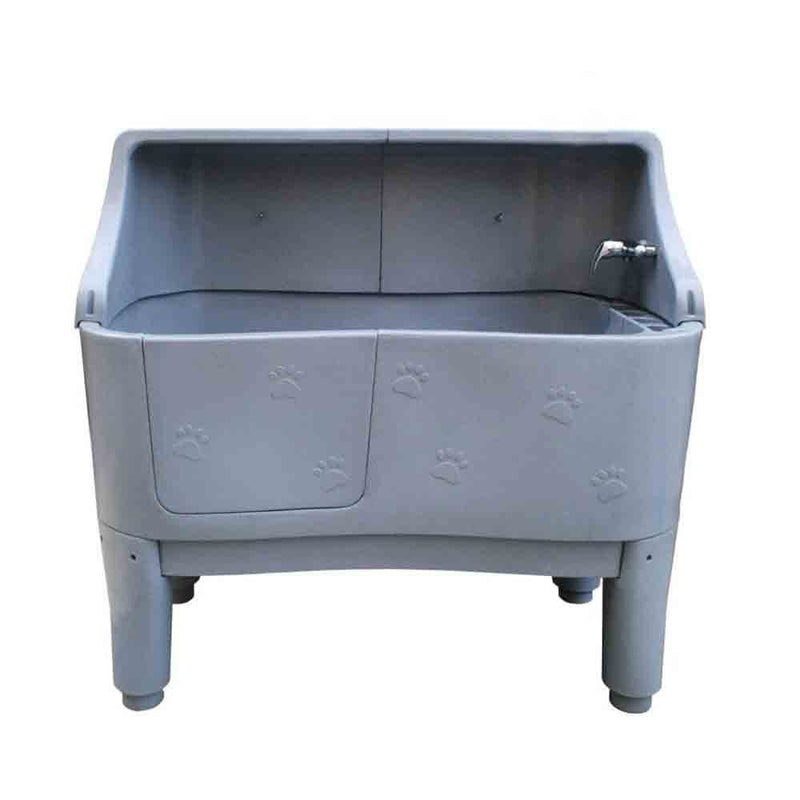 Groomers Neptune Static Bath with Splashback - Grey