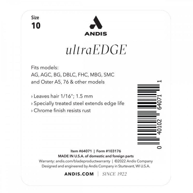Andis #10 UltraEdge Detachable Blade