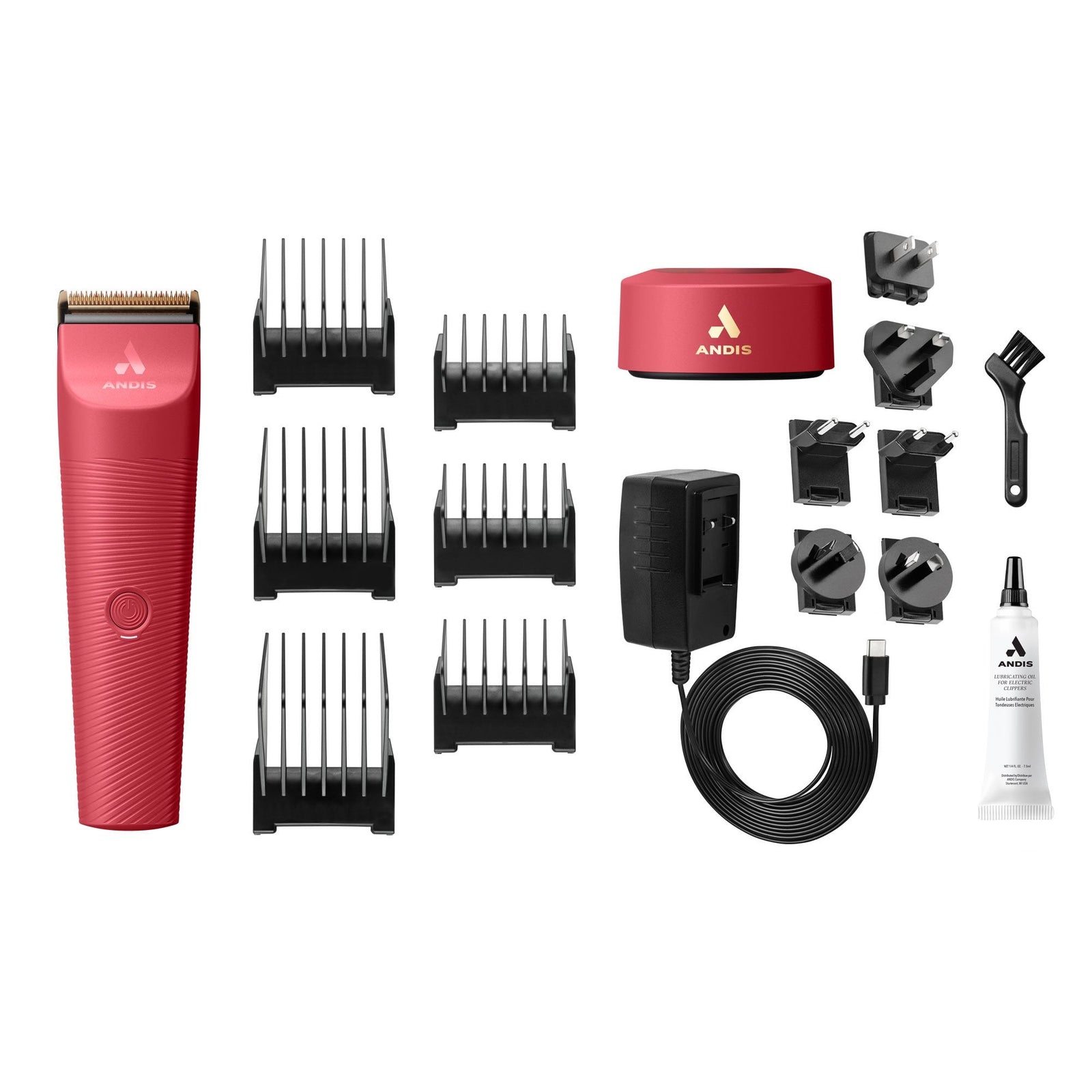 Andis Vida Cordless Clipper - Raspberry