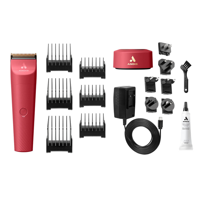 Andis Vida Cordless Clipper - Raspberry