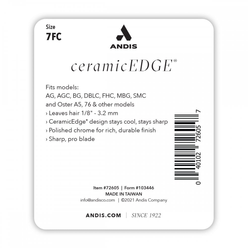 Andis #7FC CeramicEdge Detachable Blade