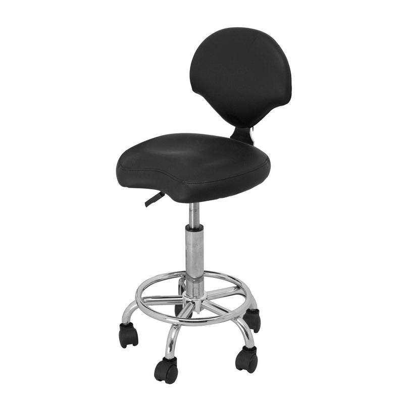 Groomers Black Stool with Back Rest