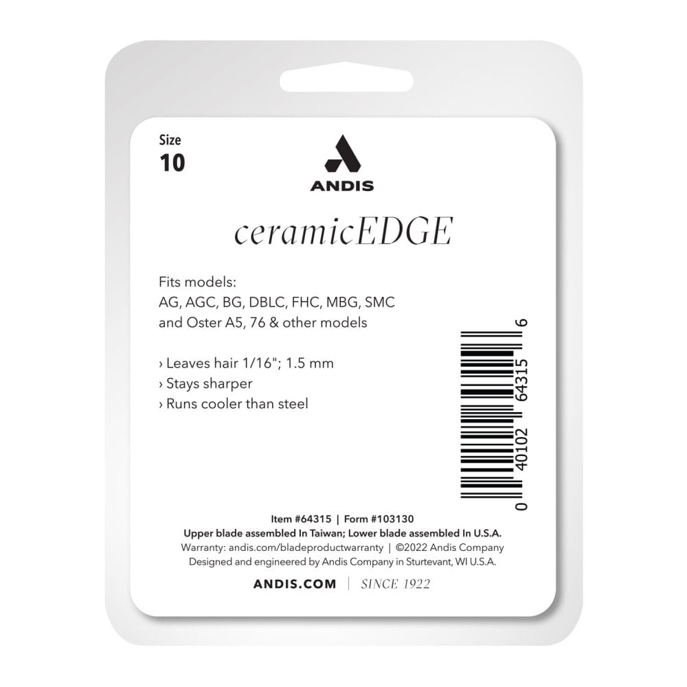Andis #10 CeramicEdge Detachable Blade