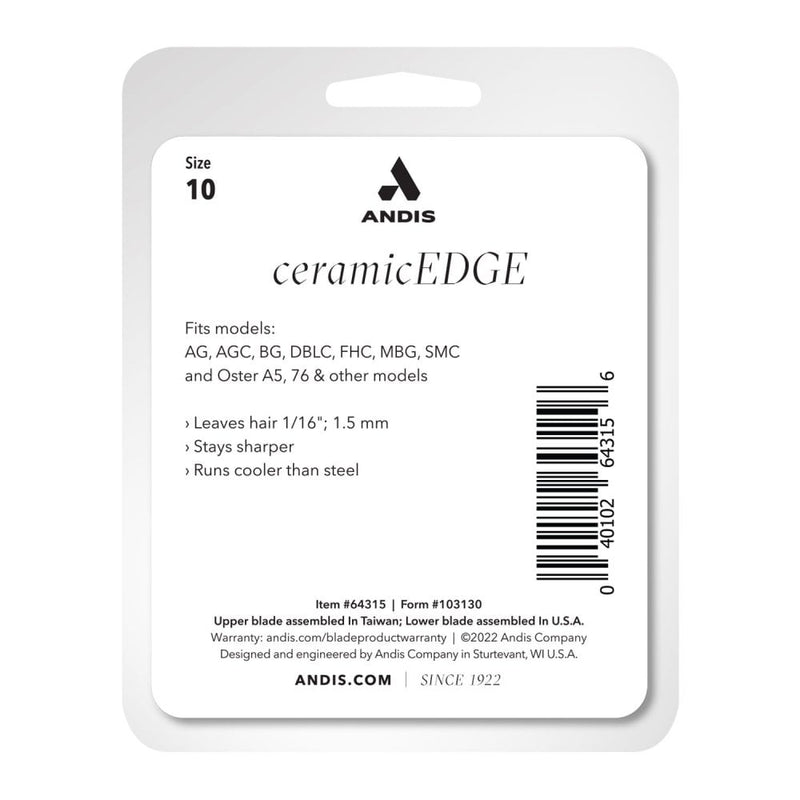 Andis #10 CeramicEdge Detachable Blade