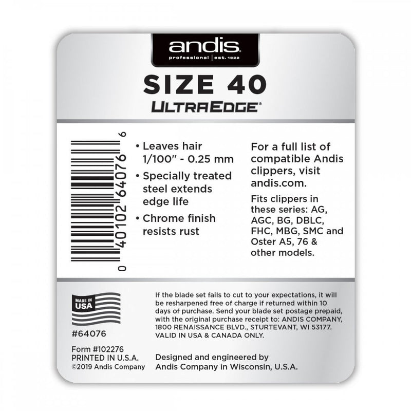 Andis #40 UltraEdge Detachable Blade