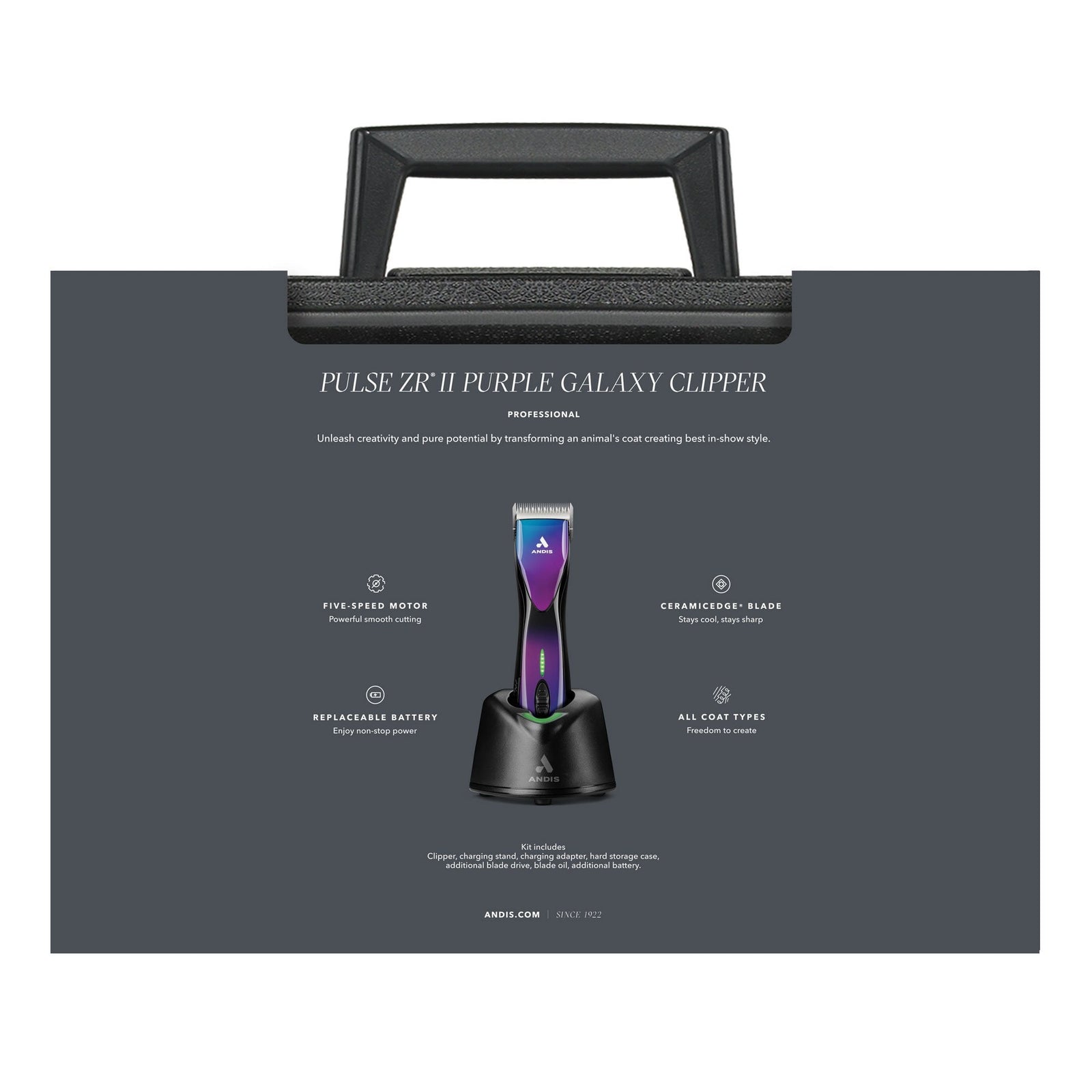 Andis Pulse ZR II - Purple Galaxy Cordless Clipper
