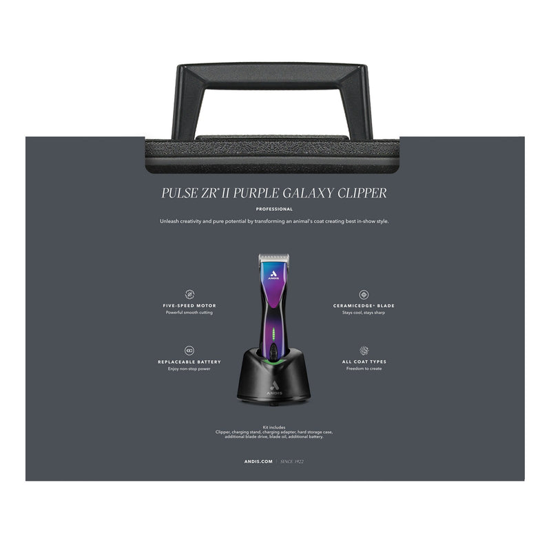 Andis Pulse ZR II - Purple Galaxy Cordless Clipper