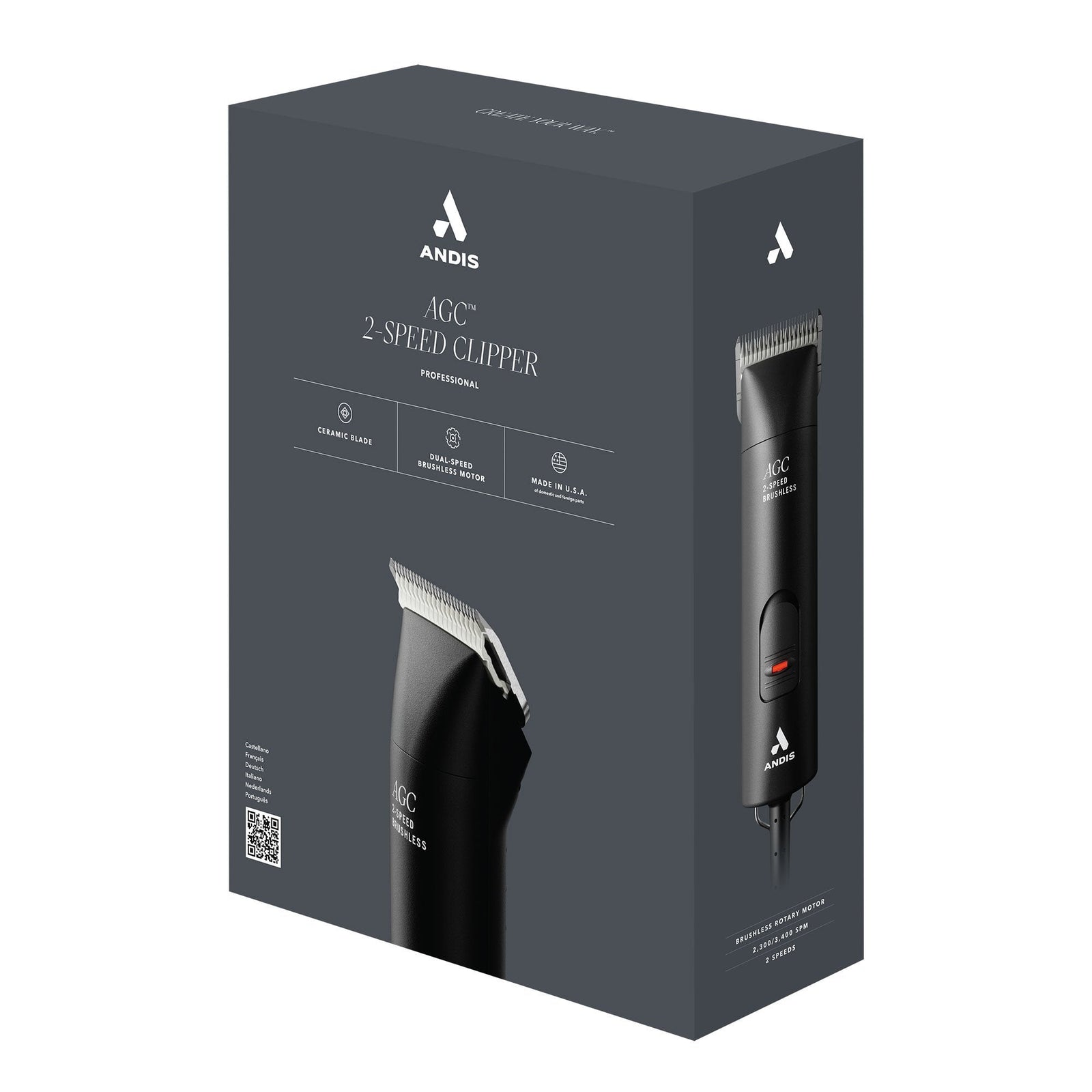 Andis AGC2 2-Speed Brushless Clipper - Black