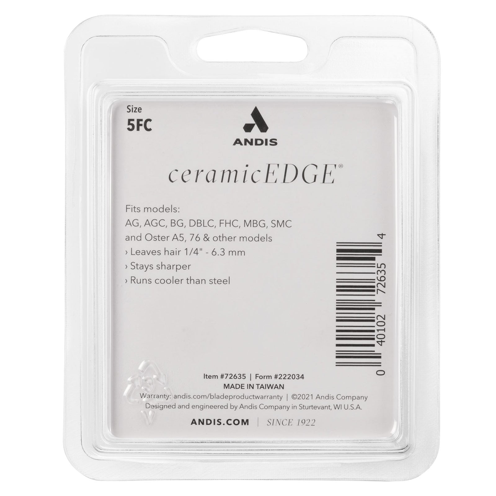 Andis #5FC CeramicEdge Detachable Blade