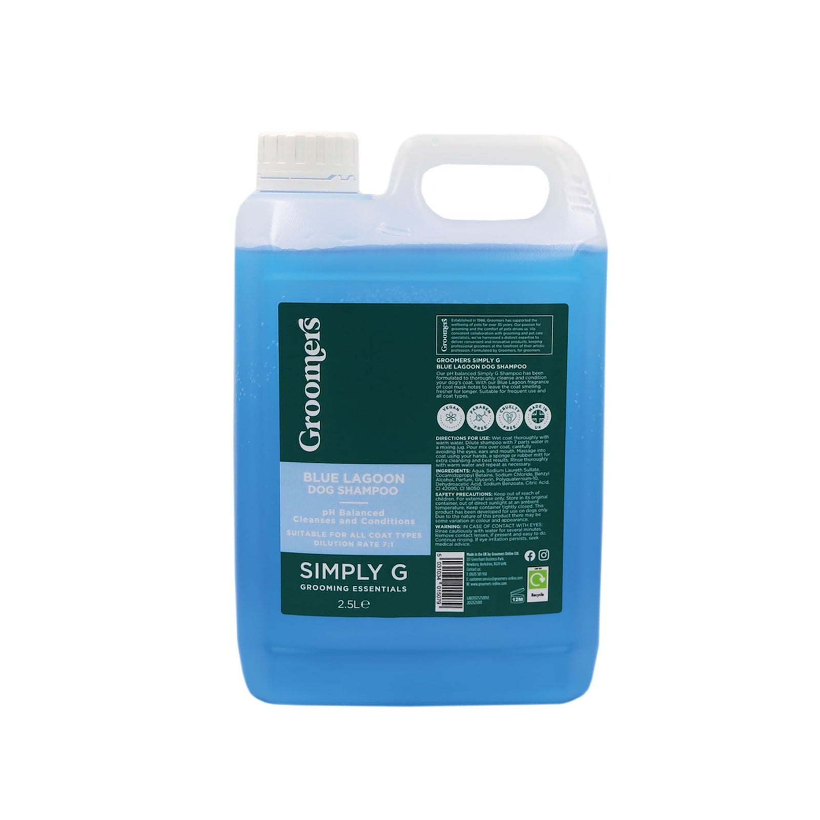 Groomers Simply G Blue Lagoon Shampoo
