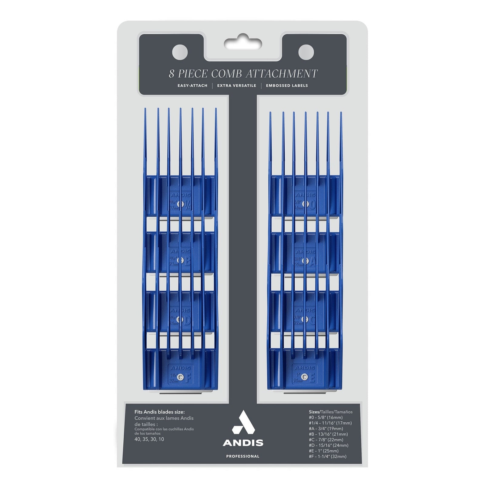 Andis 8 Piece Attachment Combs