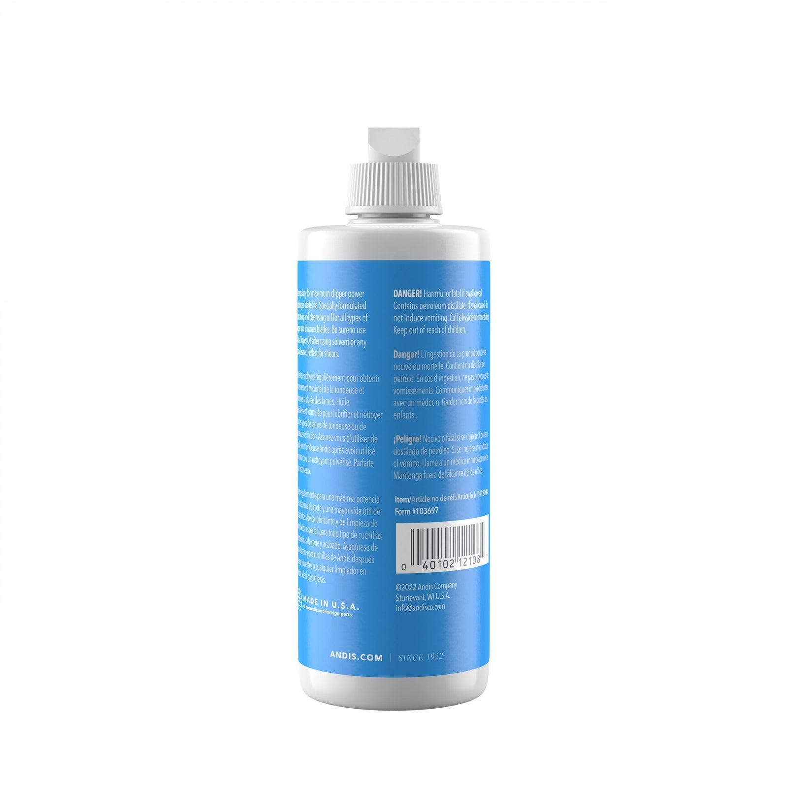 Andis Clipper Oil - 118ml/4 fl oz