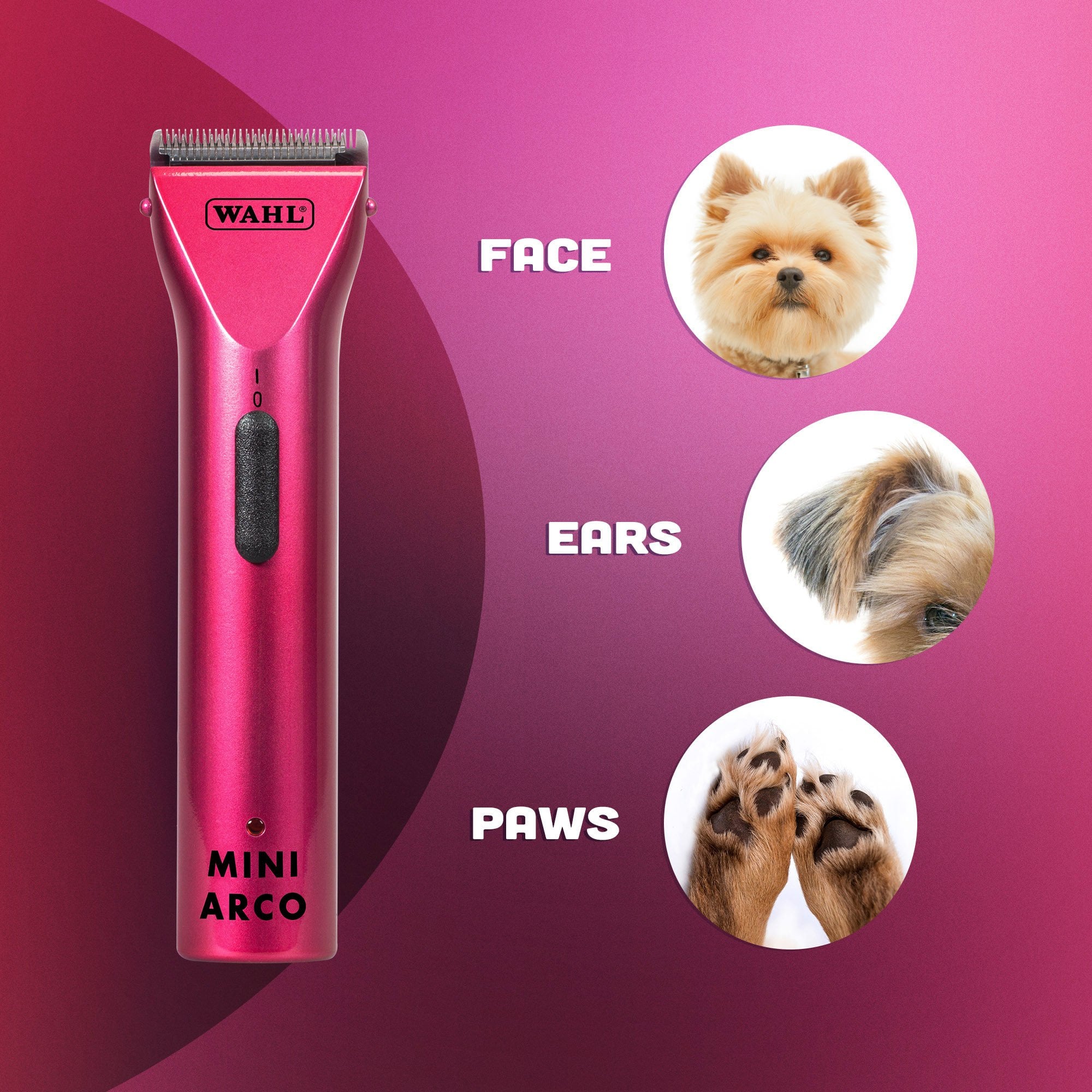 Wahl Mini Arco Pink Trimmer - Comb attachments not included