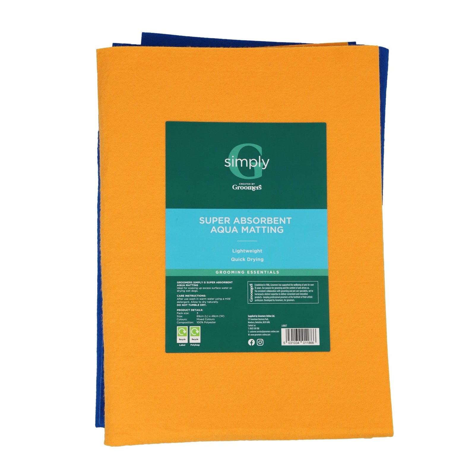 Groomers Simply G Super Absorbent Aqua Matting - Pack of 3