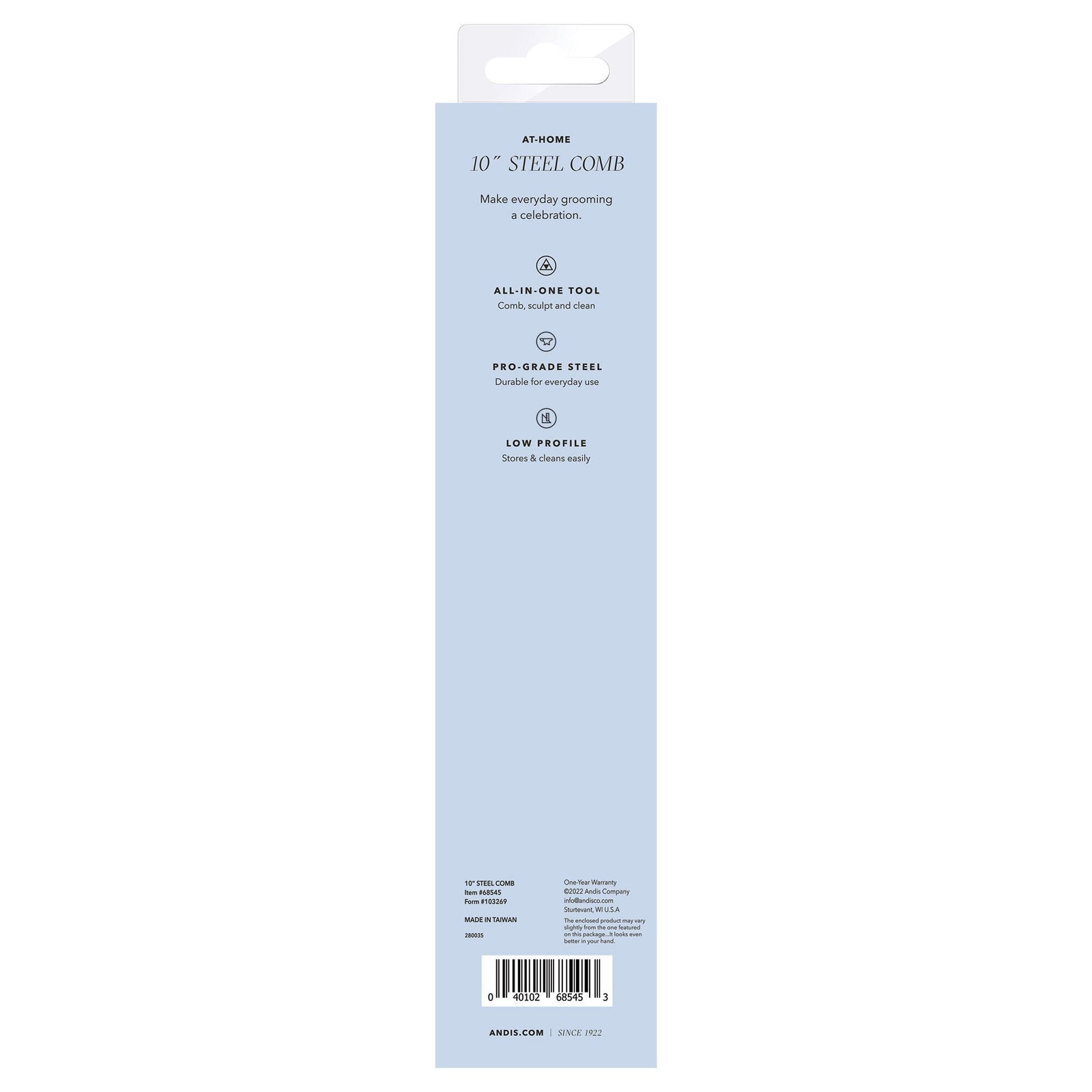 Andis 10" Steel Comb