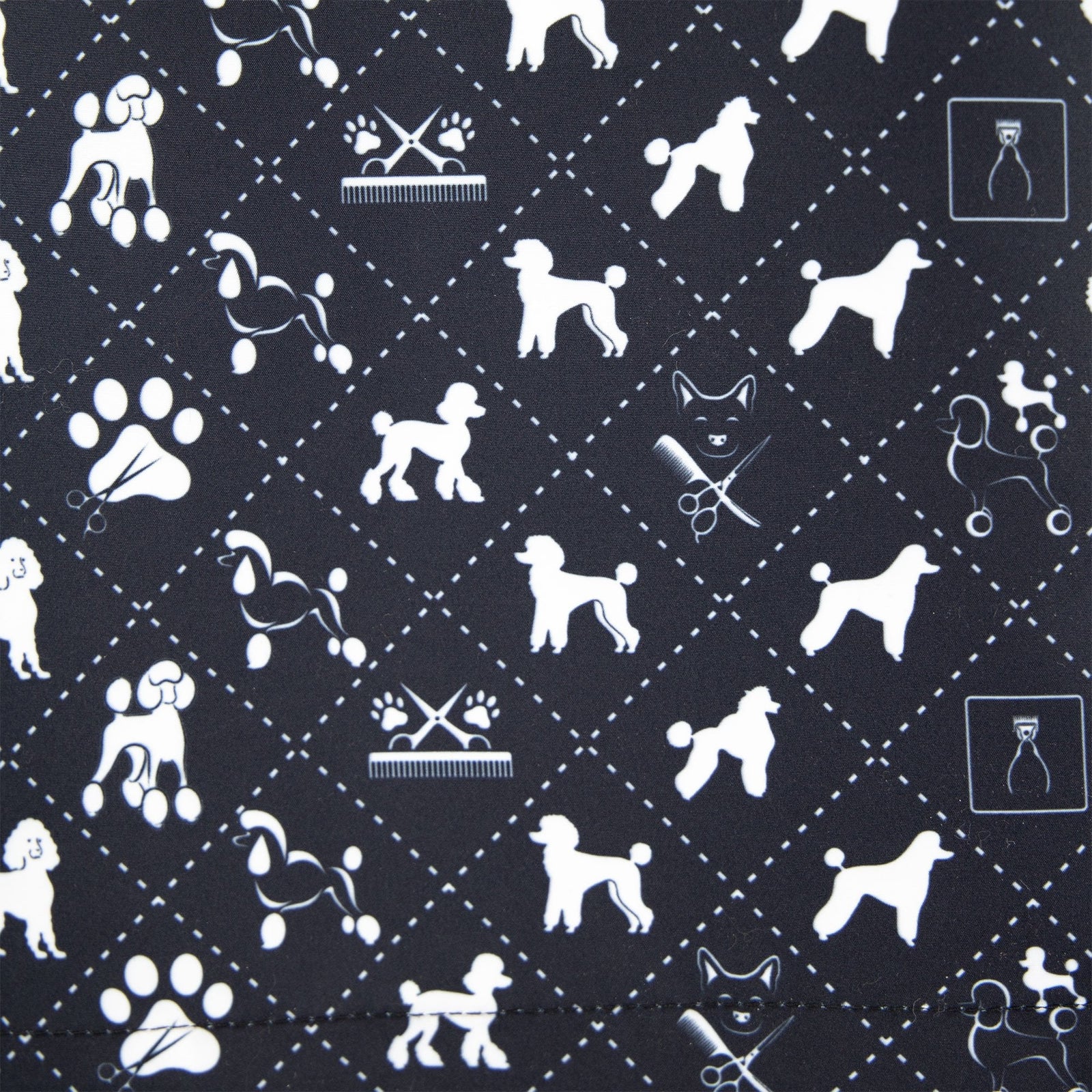 Groomers V-Neck Tunic Poodle Print