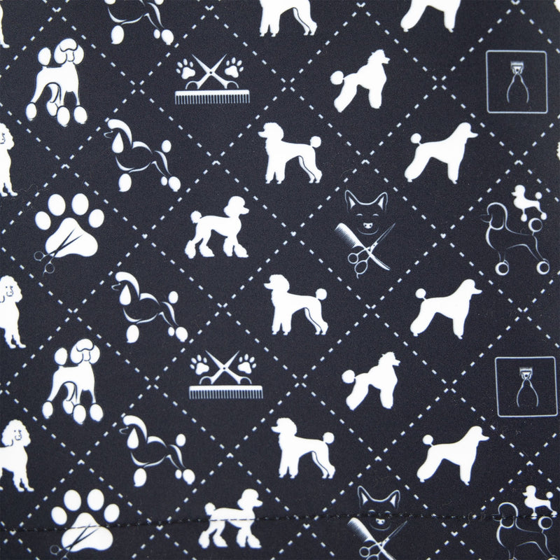 Groomers V-Neck Tunic Poodle Print