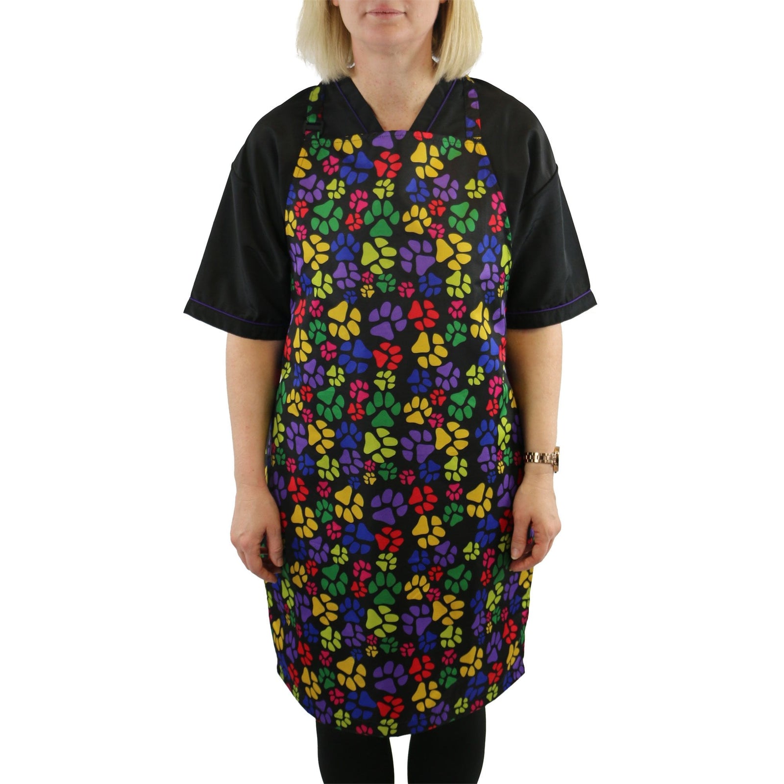 Groomers Apron Multi Paw Print