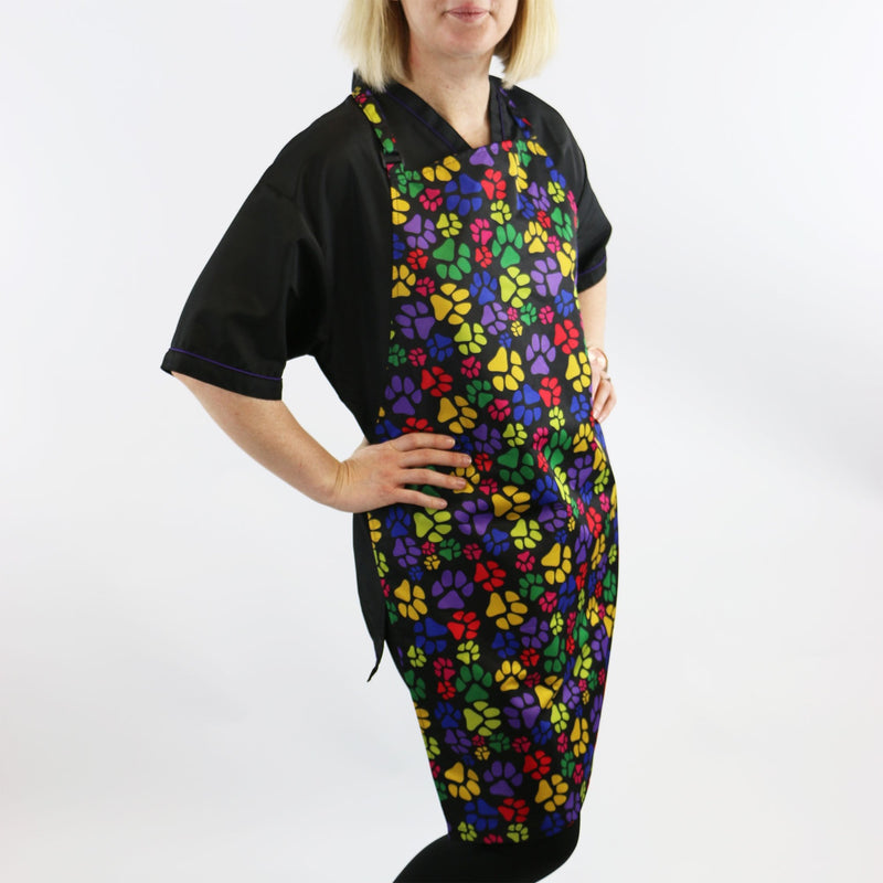 Groomers Apron Multi Paw Print