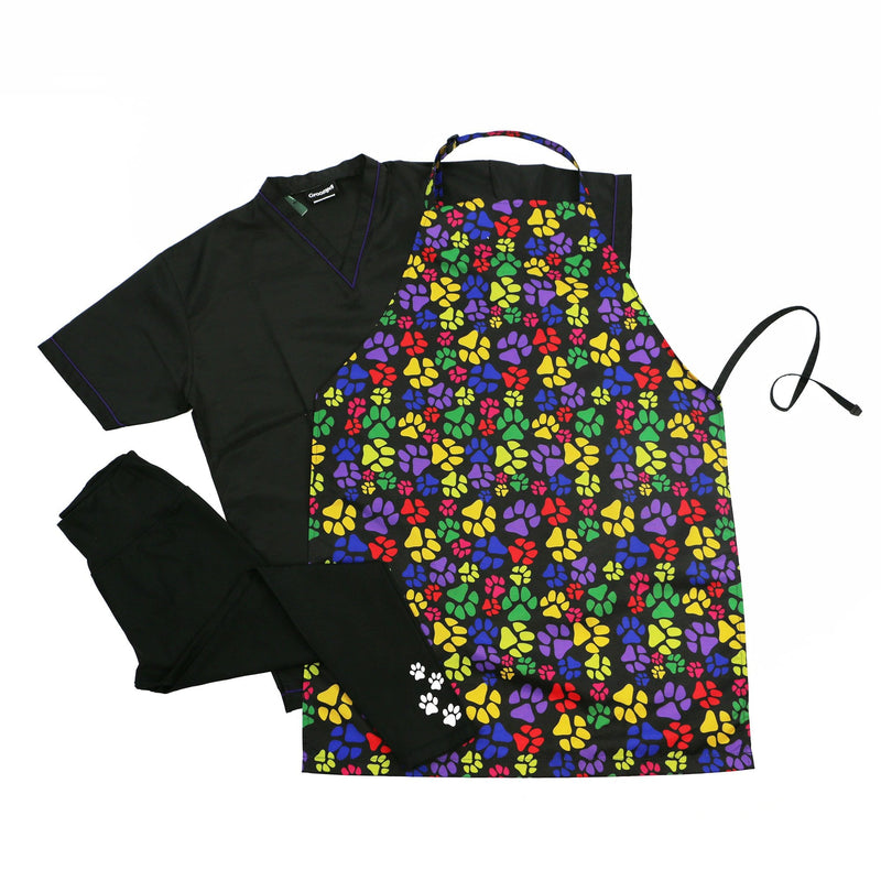 Groomers Apron Multi Paw Print