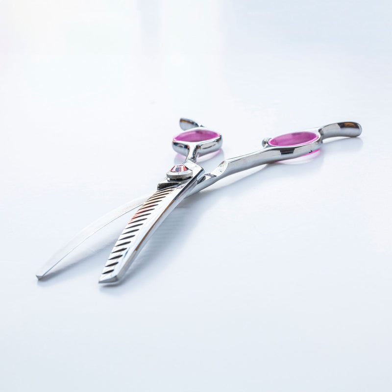 Kanpeki Curved Pink 6.5" 18T Chunker Scissors