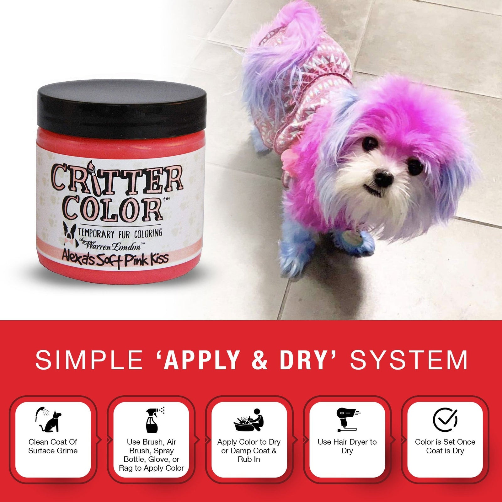 Warren London Critter Color Temporary Dog Fur Dye
