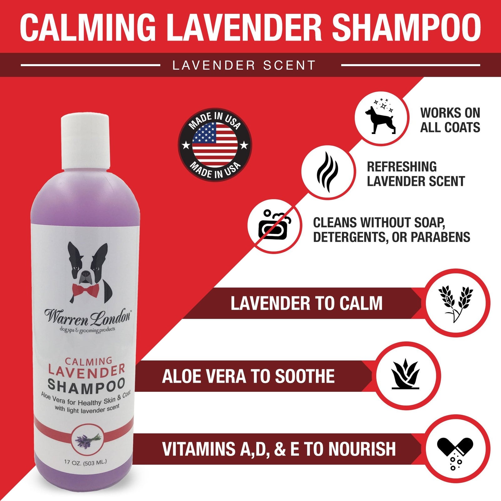 Warren London Calming Lavender Shampoo 503ml