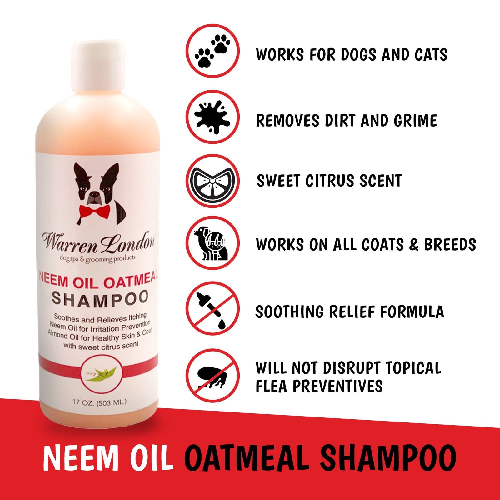Warren London Neem Oil Oatmeal Shampoo 503ml