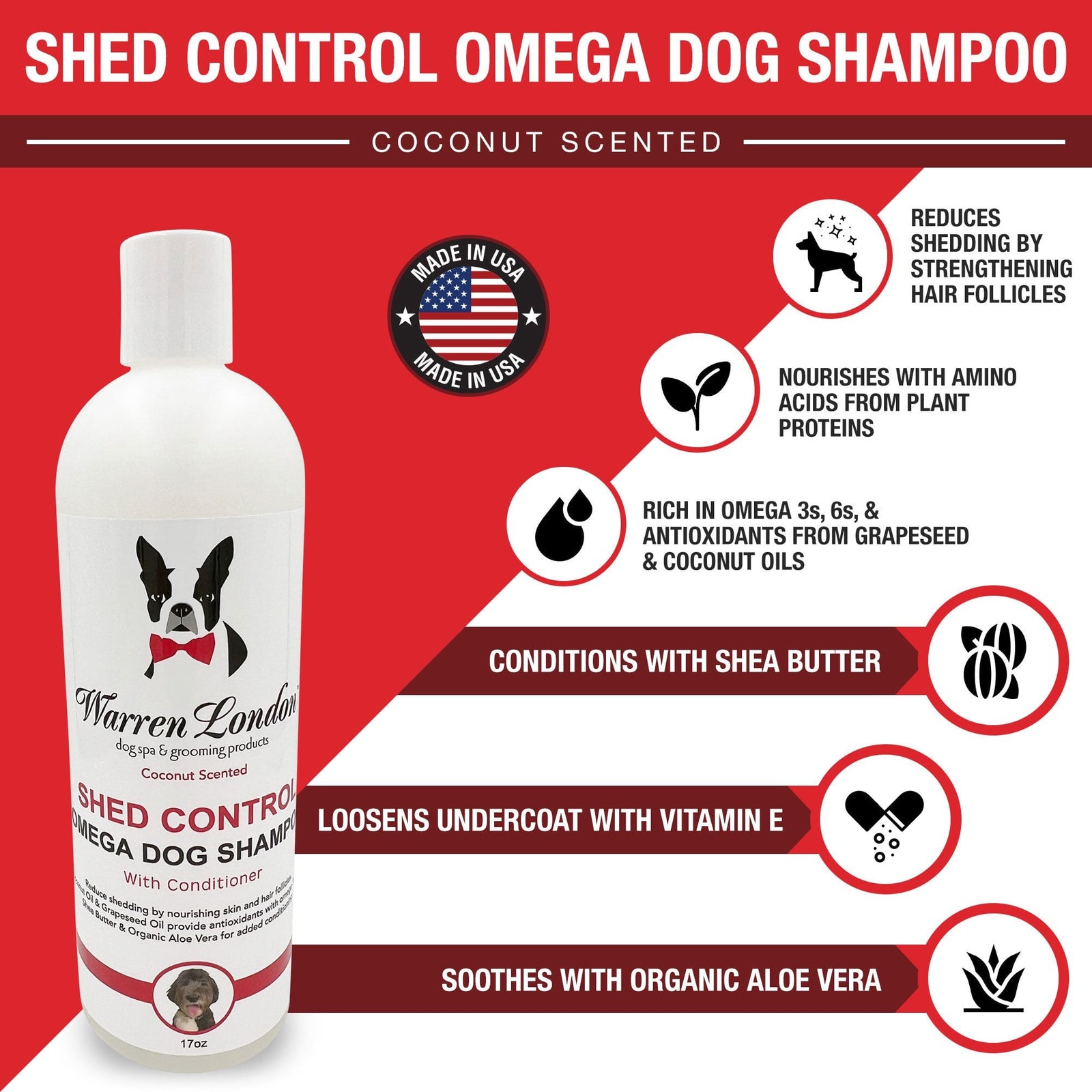 Warren London Shed Control Omega Shampoo 503ml