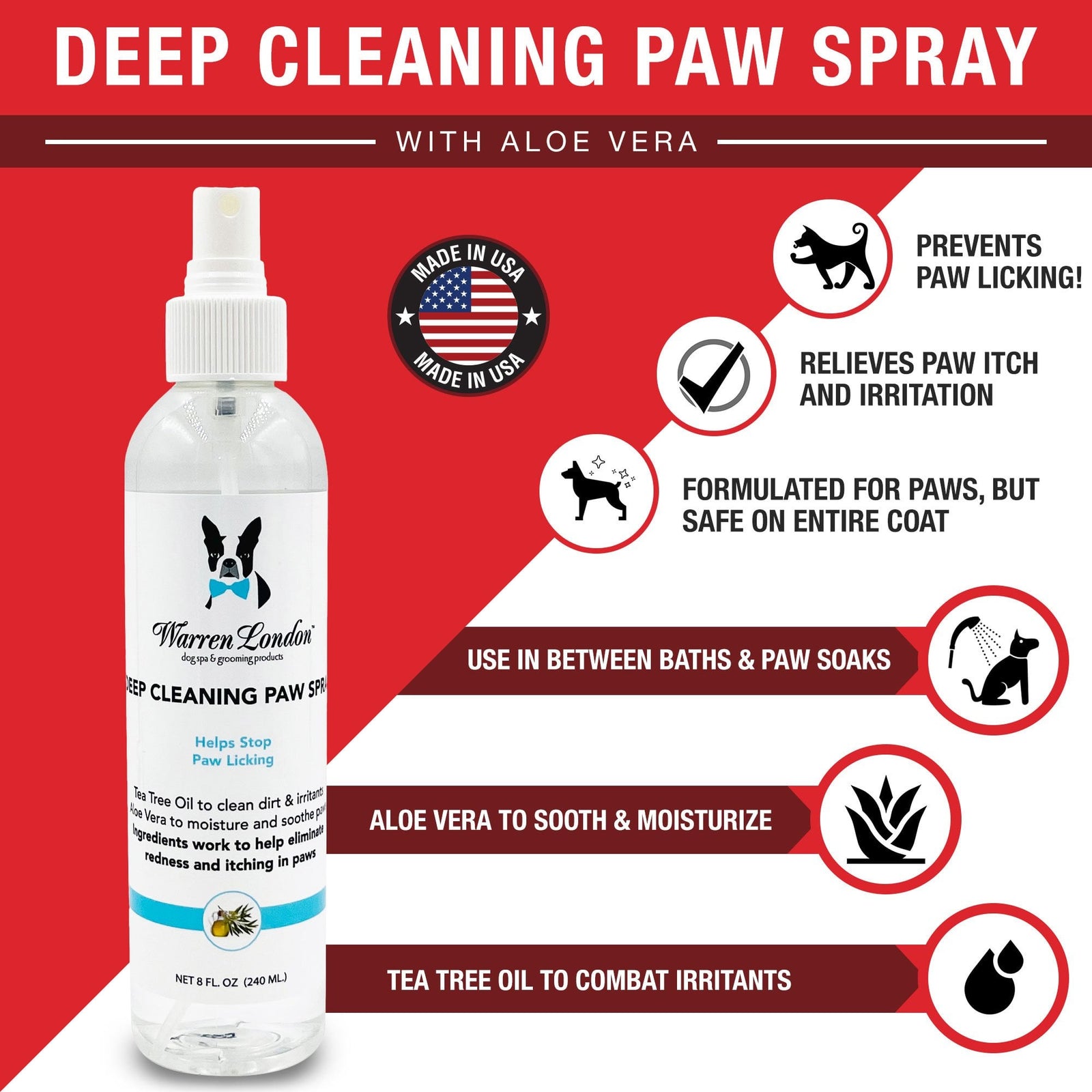 Warren London Deep Cleaning Paw Spray 240ml