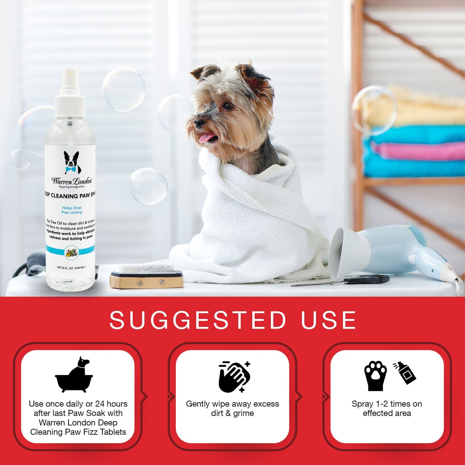 Warren London Deep Cleaning Paw Spray 240ml