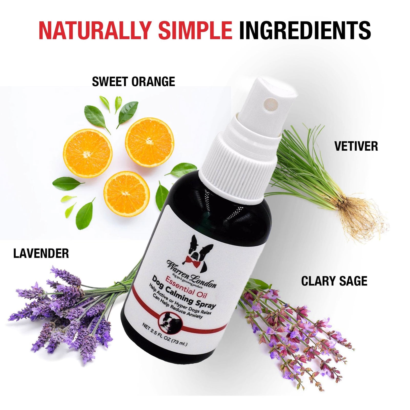 Warren London Essential Oil Dog Calming Spray 73ml