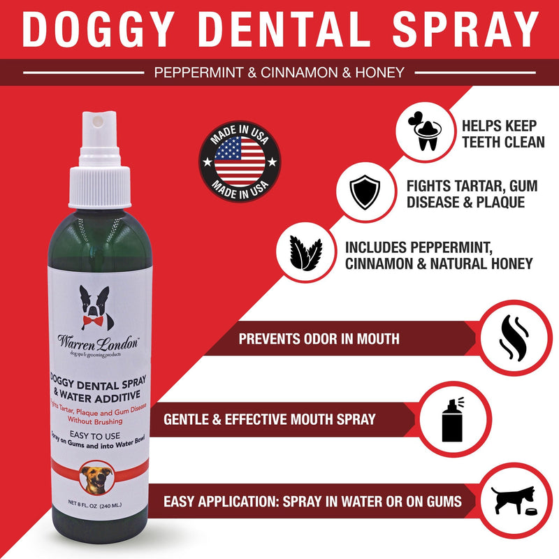 Warren London Doggy Dental Spray & Water Additive 240ml