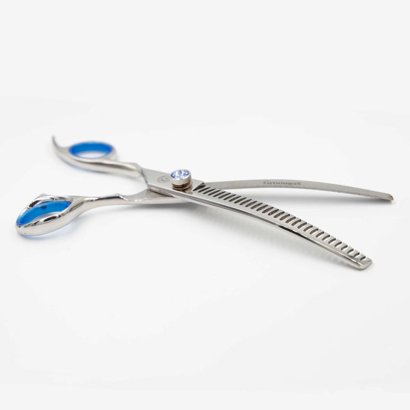 Groomers Topaz 7" Left-Handed 30T Curved Chunker Scissors