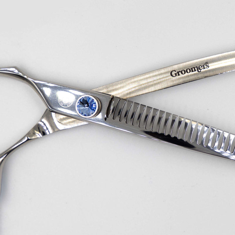 Groomers Topaz 7" Left-Handed 30T Curved Chunker Scissors