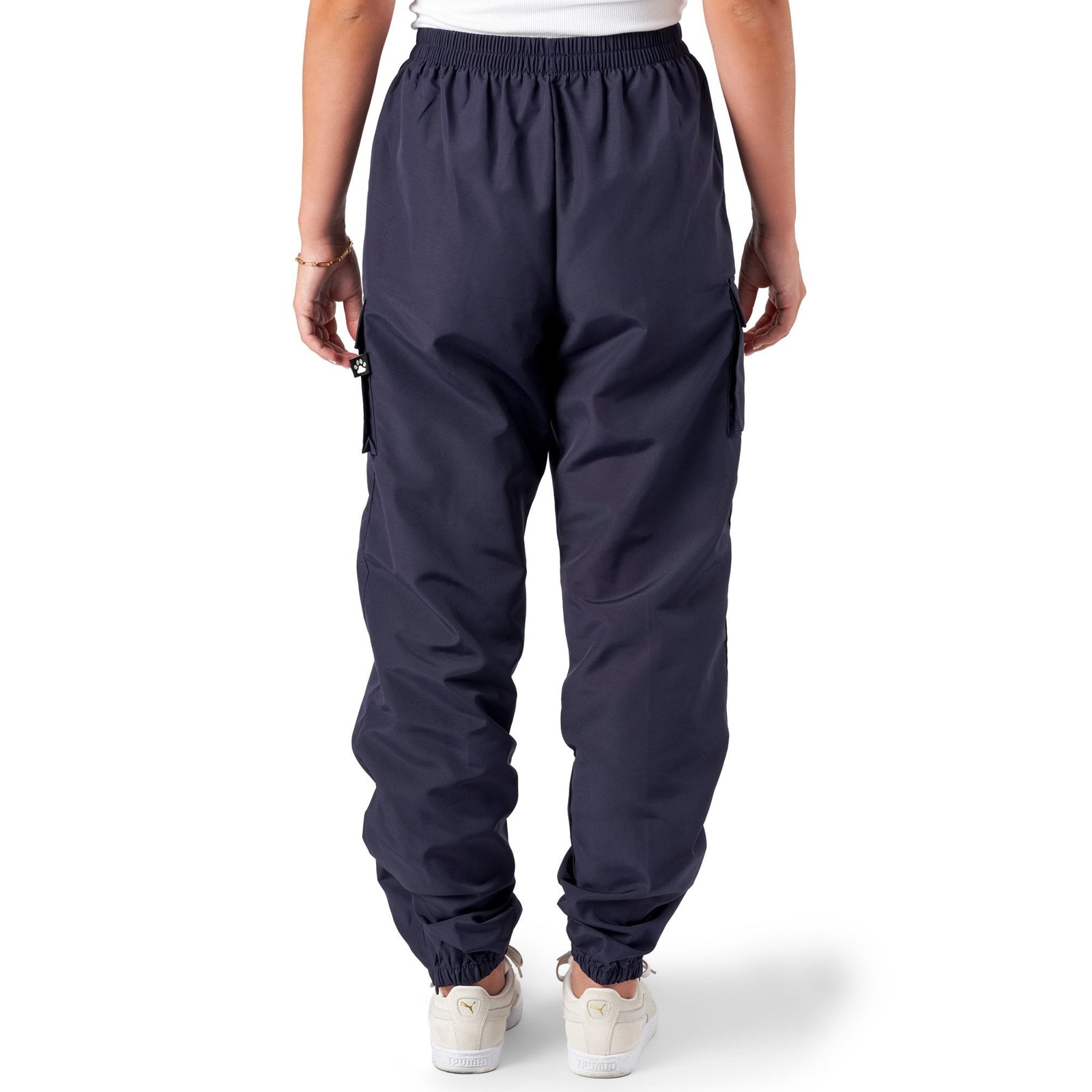 Groomers Cargo Trousers with Cuffed Hem Navy