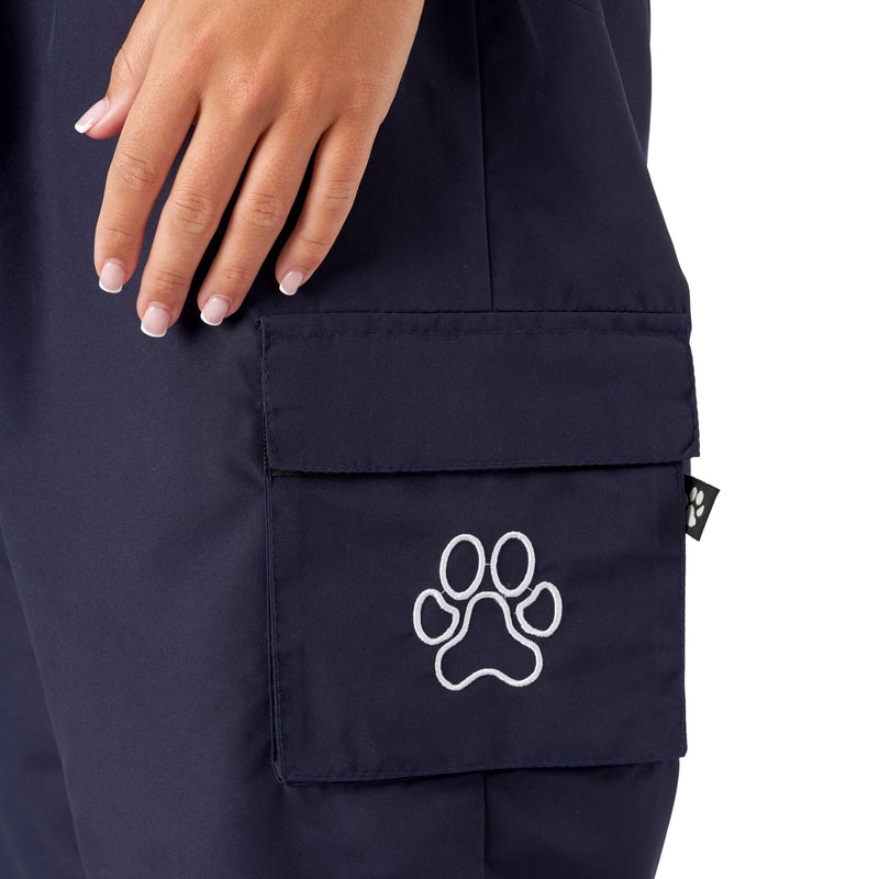 Groomers Cargo Trousers with Cuffed Hem Navy