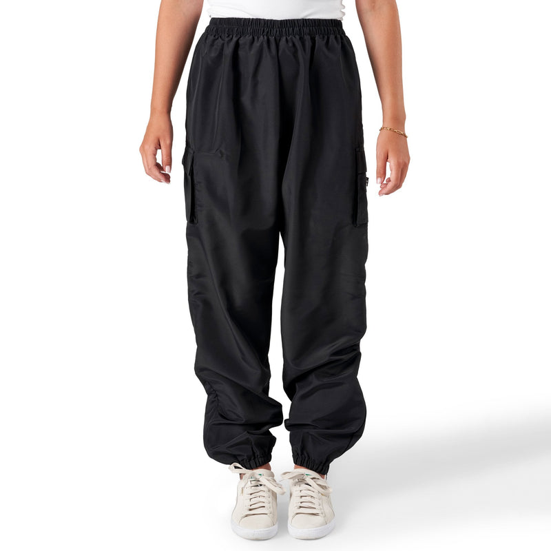 Groomers Cargo Trousers with Cuffed Hem Black
