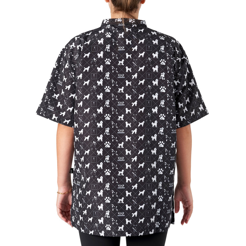 Groomers V-Neck Tunic Poodle Print