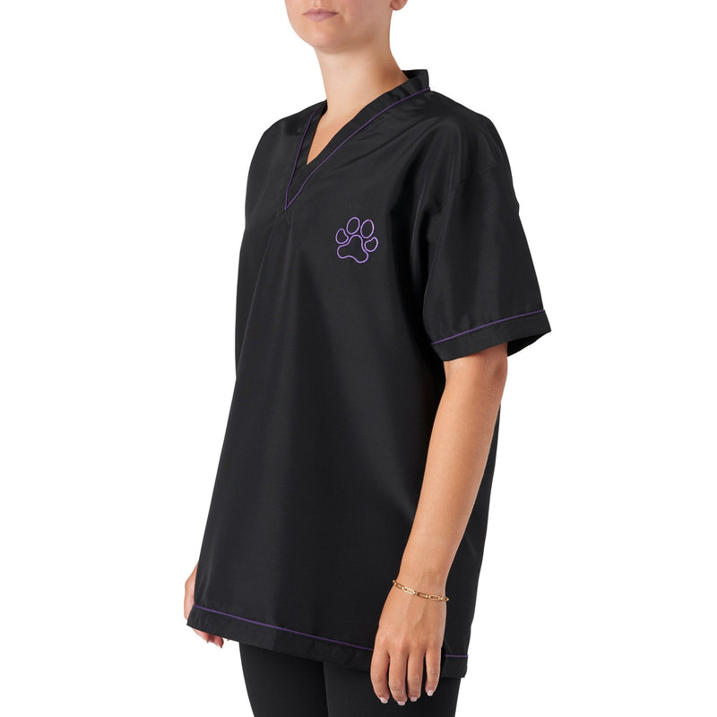 Groomers V-Neck Tunic Black/Purple