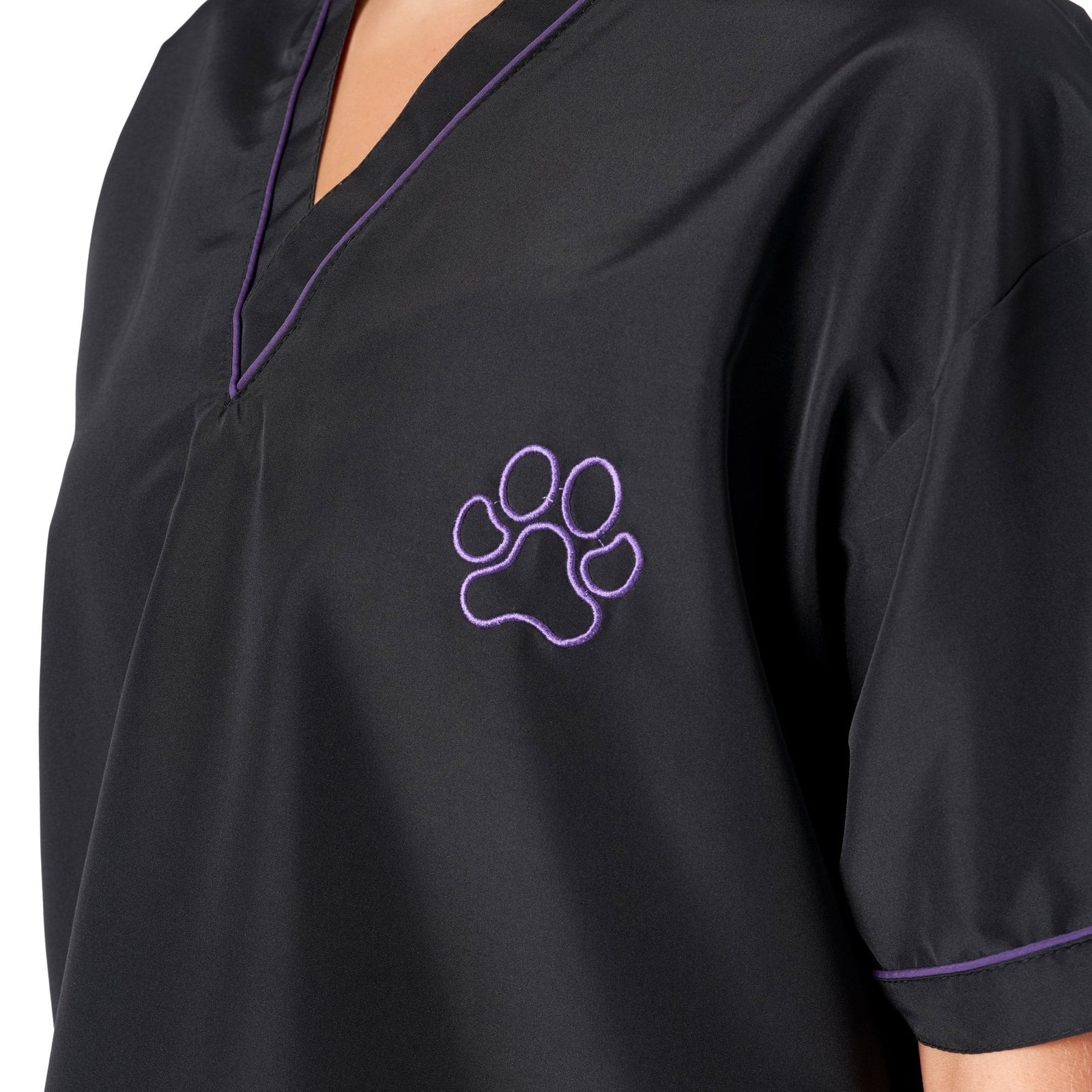 Groomers V-Neck Tunic Black/Purple