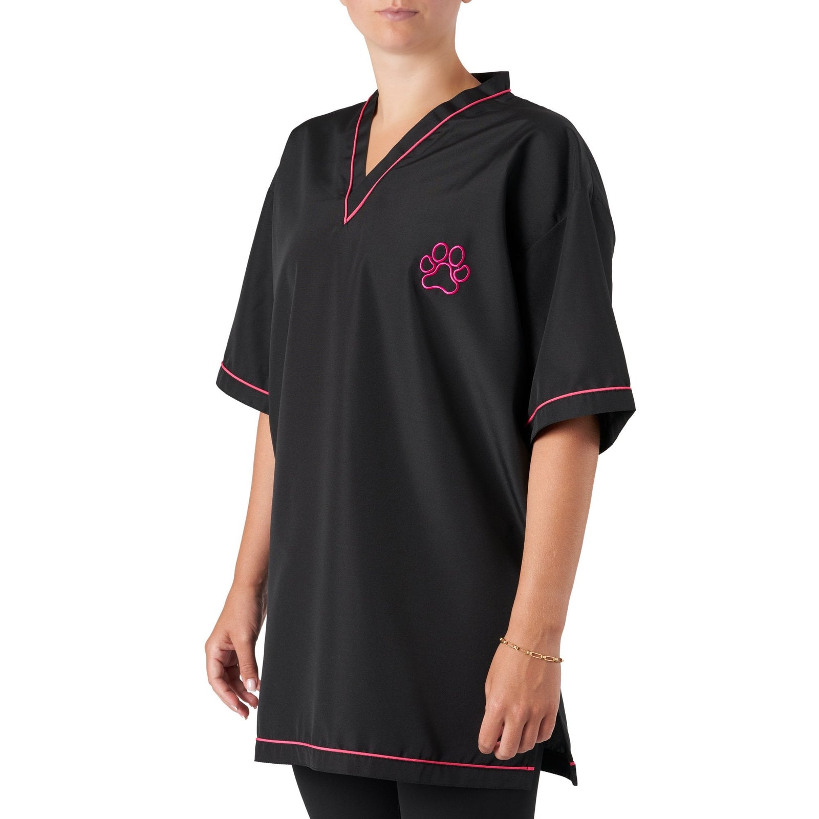 Groomers V-Neck Tunic Black/Pink
