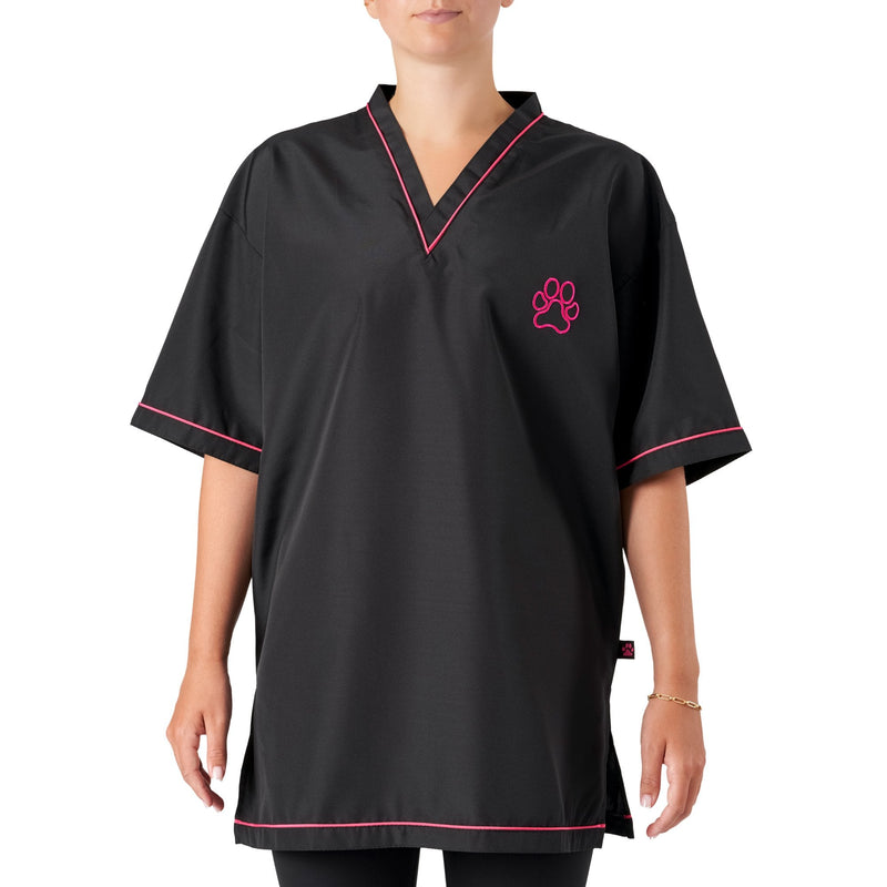Groomers V-Neck Tunic Black/Pink