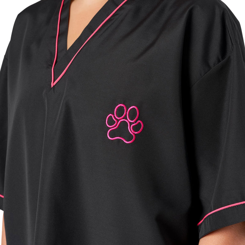 Groomers V-Neck Tunic Black/Pink