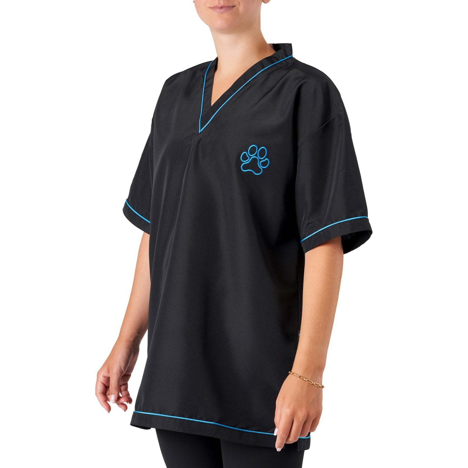 Groomers V-Neck Tunic Black/Blue