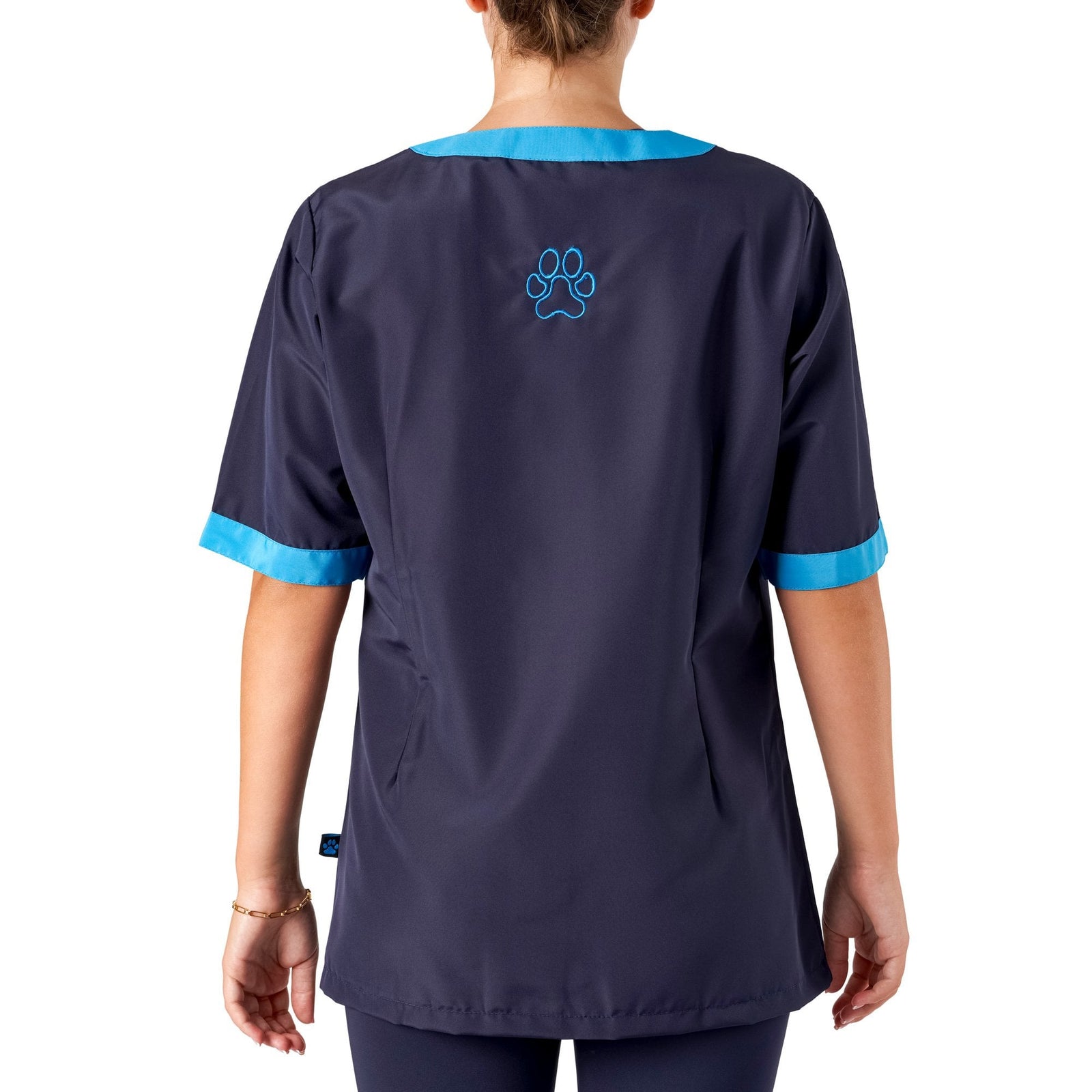 Amelia Boat Neck Jacket Navy/Turquoise